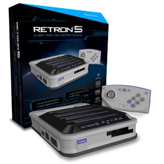 RetroN 5 NES, Денди, SNES, SEGA, GBA Консоль 7 в 1 (Серая)